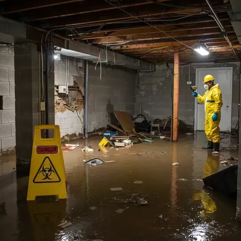 Flooded Basement Electrical Hazard in Sikeston, MO Property